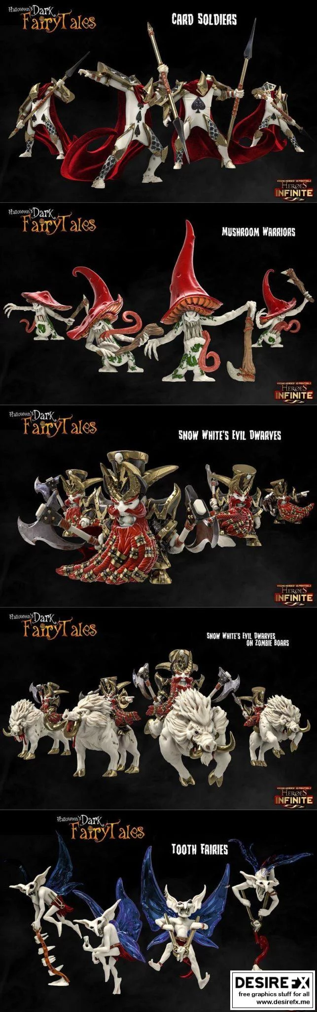 英雄无限——完整兵种3D打印模型|﻿Heroes Infinite – Complete Troops