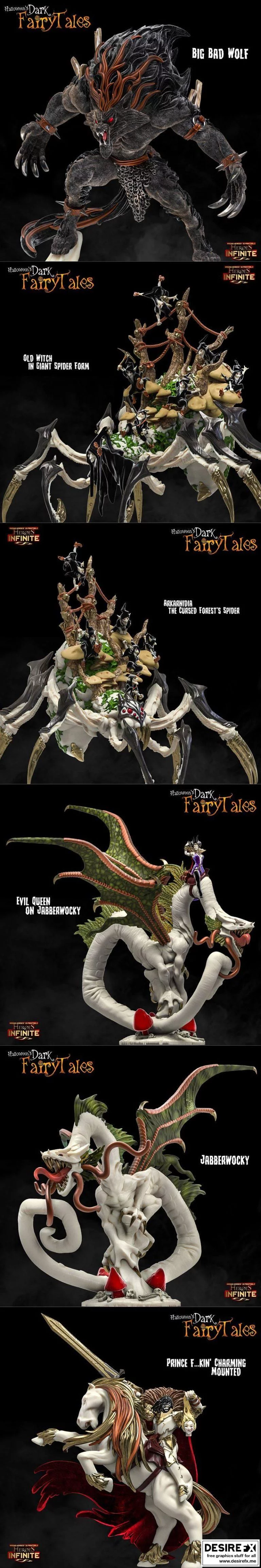 无限英雄：怪物支配者3D打印模型|﻿Heroes Infinite – Complete Monster Overlord