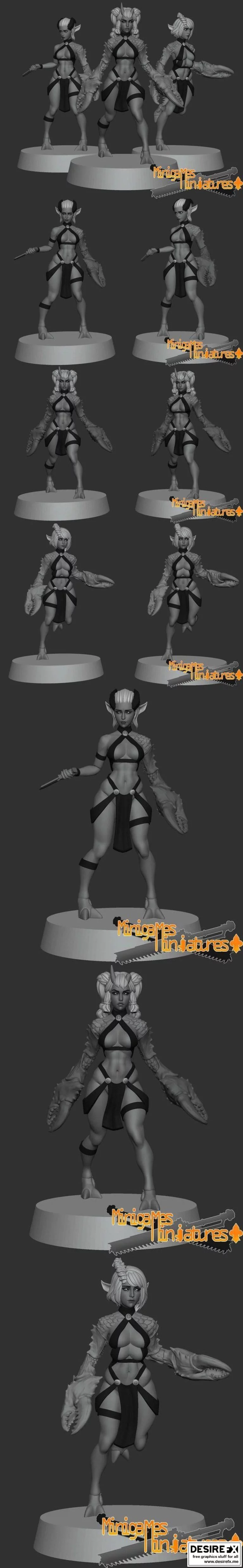 恶魔姬3D打印模型|﻿Demonesses anime figurines