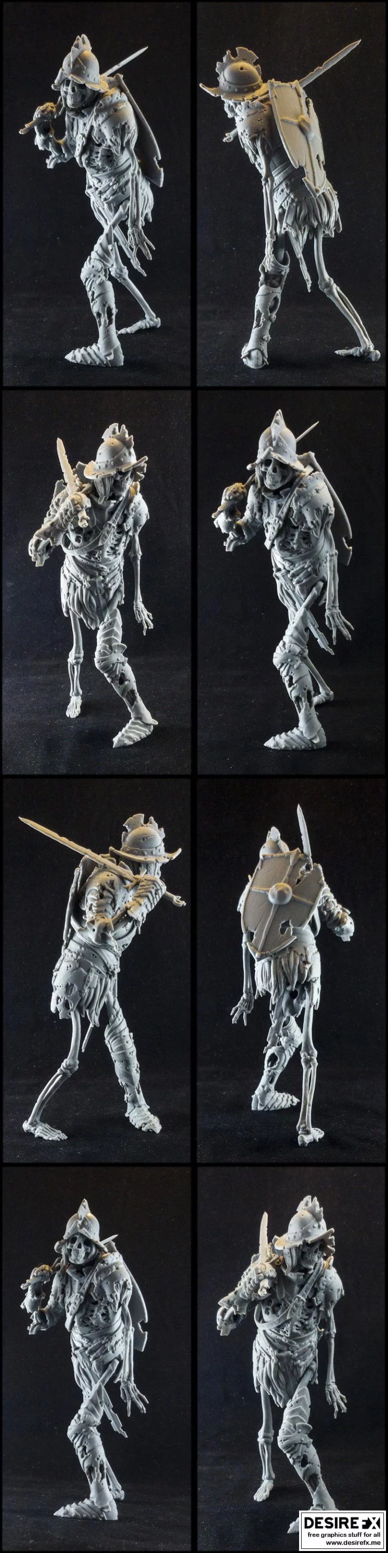 邪恶骨骑士3D打印模型|Evil Skeleton Knight