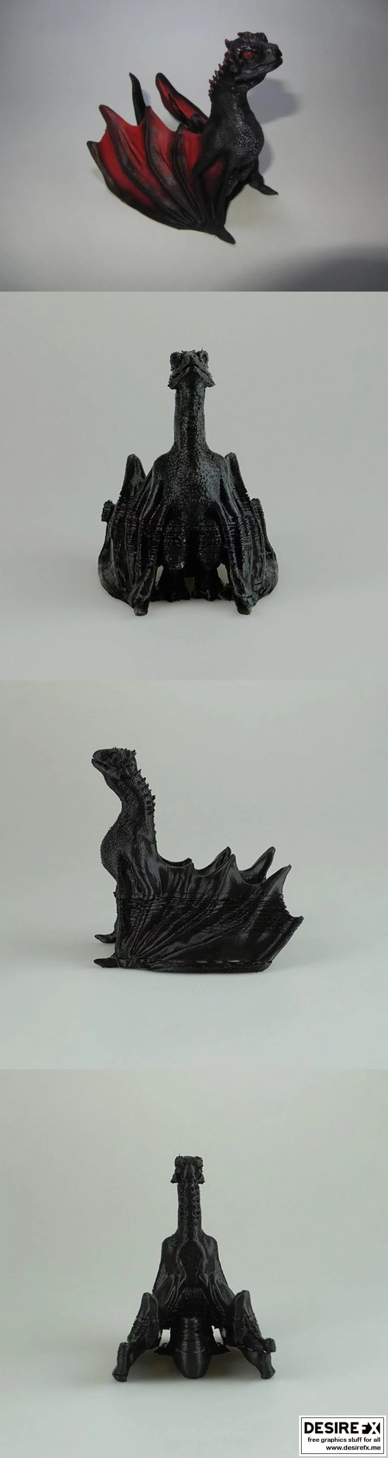 《权力的游戏》龙王Drogon 3D打印模型|Drogon from Game of Thrones