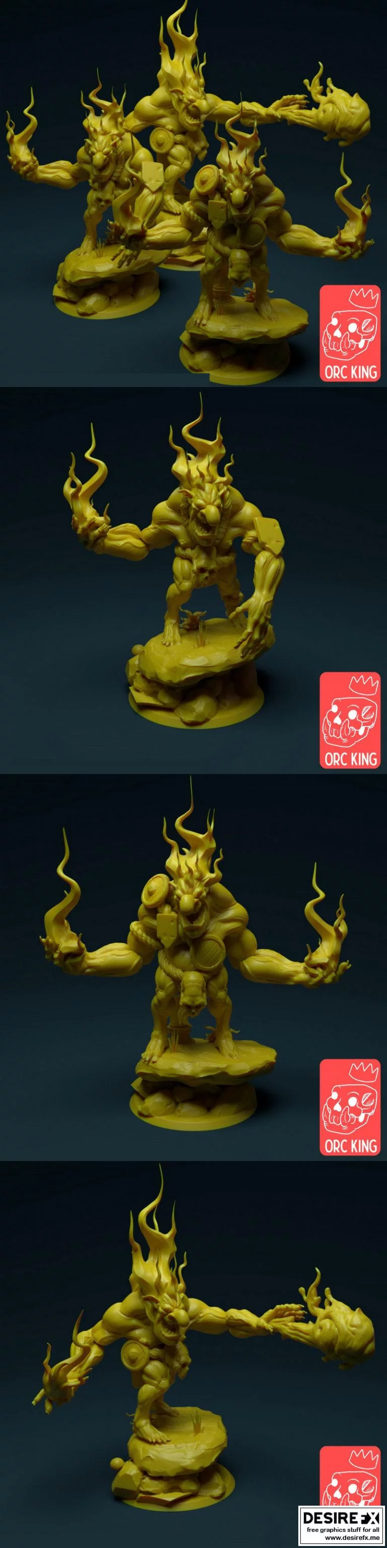 火龙 trolls 3D打印模型|Fire Trolls