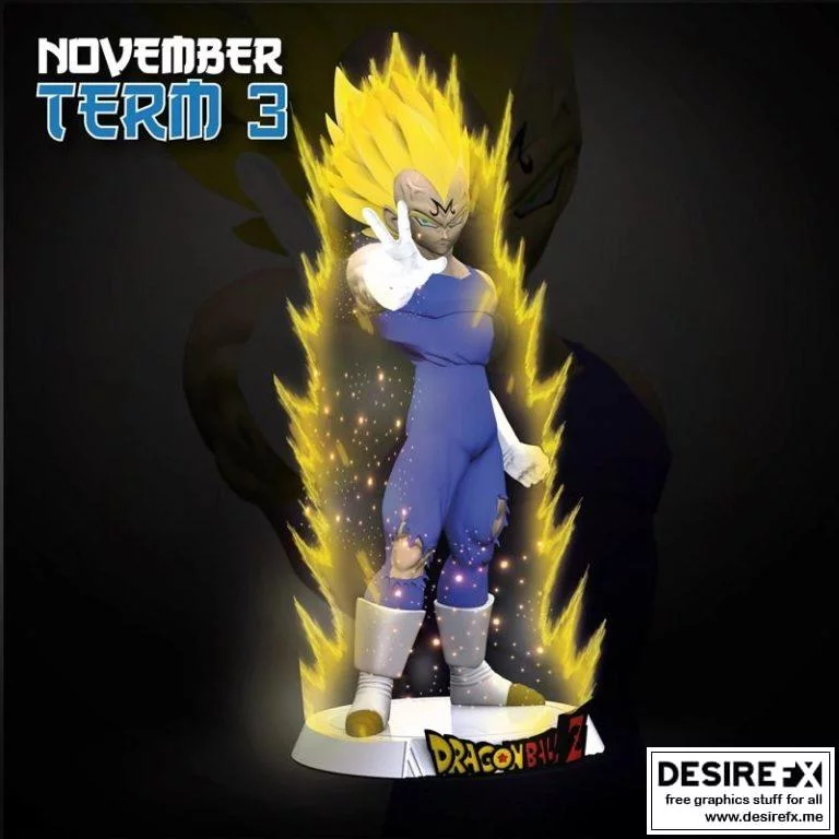 赛亚人雕像 – Sekai – 蔚蓝之子|﻿Vegeta Sculpture – Sekai