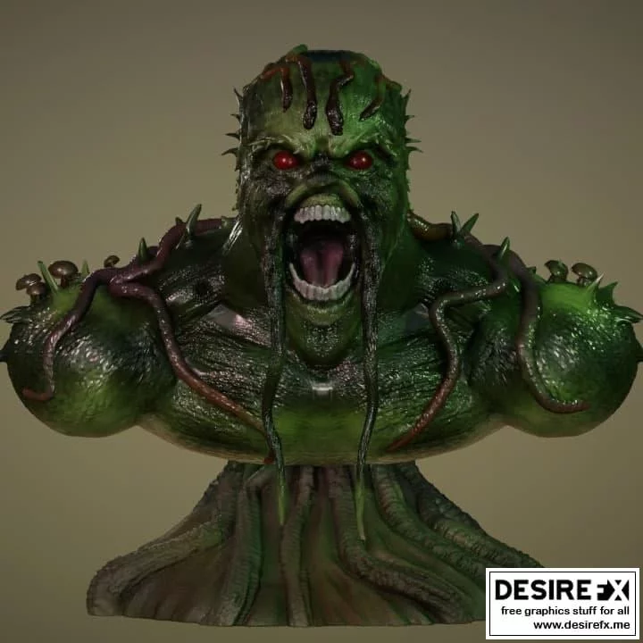 《哥谭暗影：斯瓦普之躯3D打印模型》|﻿Swamp Thing Bust