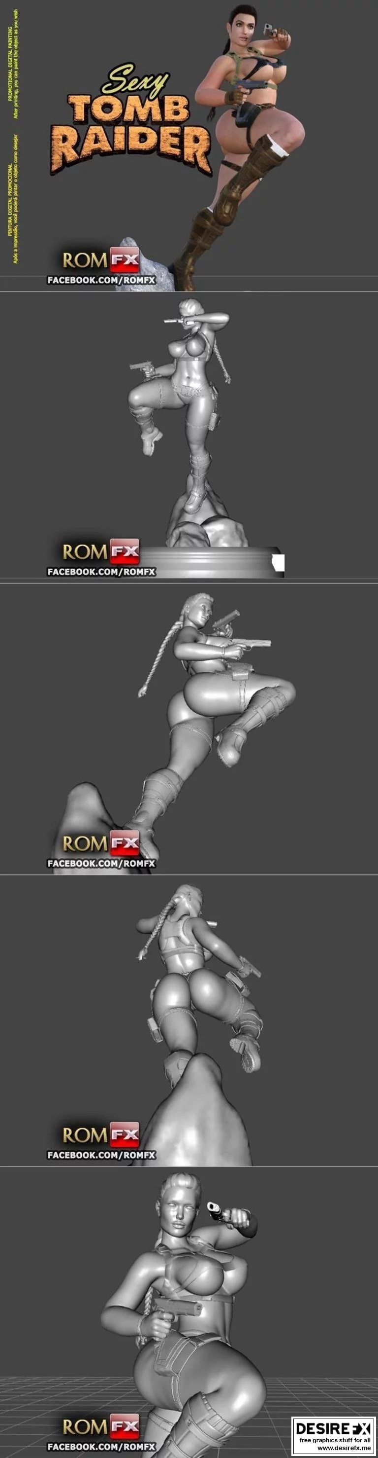 Tomb Raider 莱拉·克罗夫特 3D打印模型|﻿Lara Croft Sexy Tomb Raider