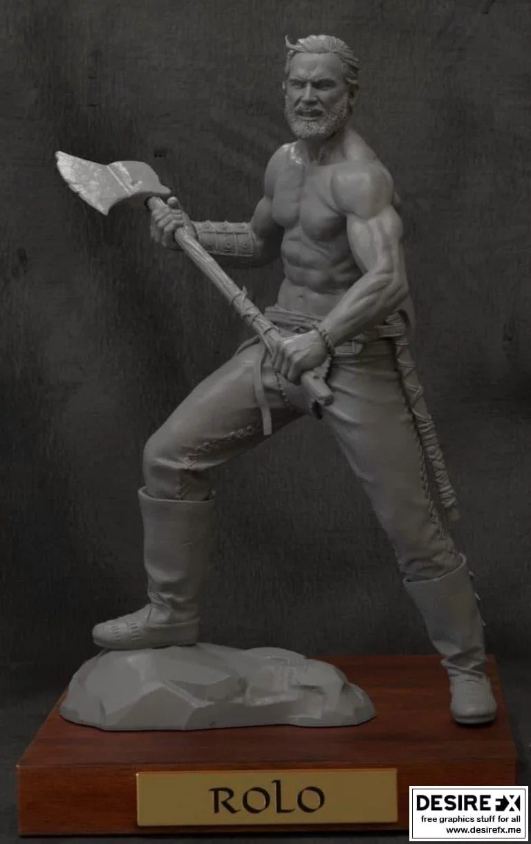 维京人雕像 3D打印模型|﻿Rollo Statue Vikings