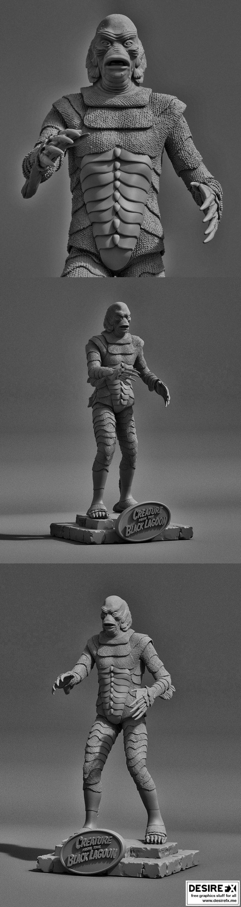 黑湖怪兽 3D打印模型|Classic Monsters – Creature from The Black Lagoon