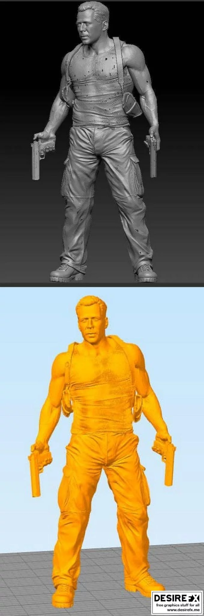 《致命武器：布鲁斯·威利斯》3D打印模型|Bruce Willis – Die Hard