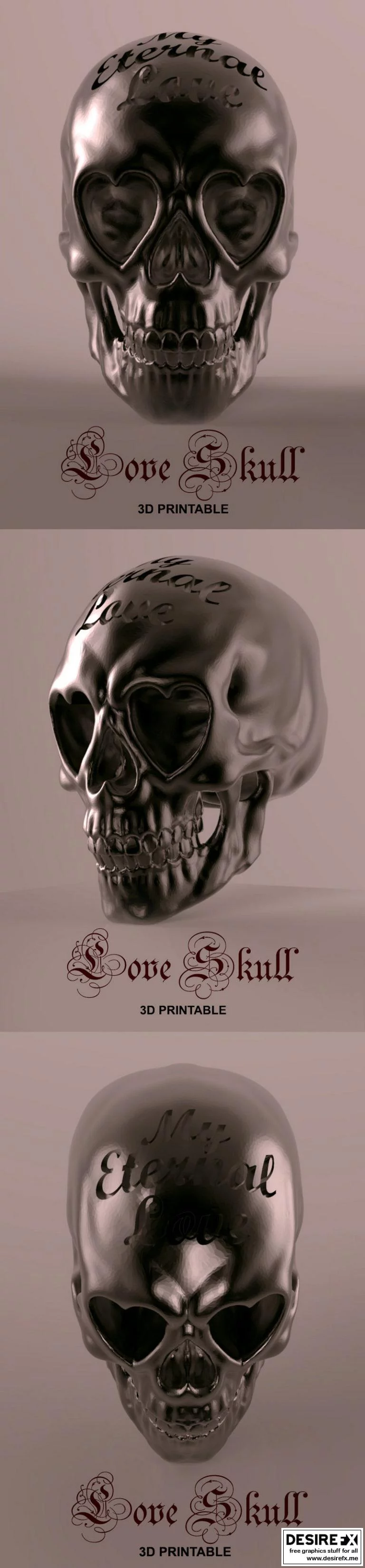 Skull Love 3D打印模型|Skull Love