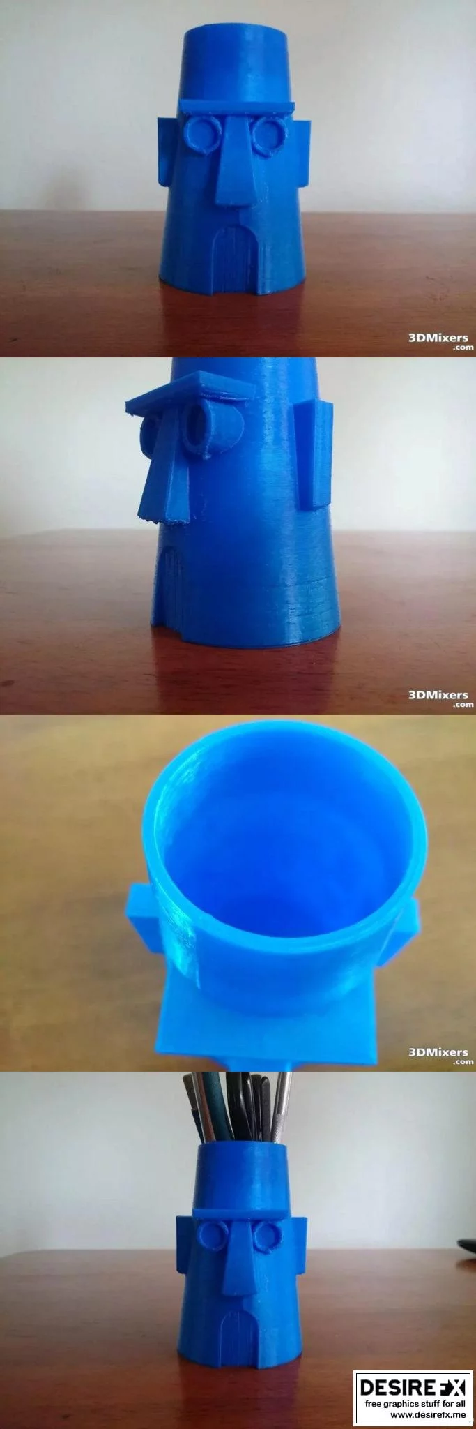 章鱼哥的房屋文具杯 3D打印模型|Squidwards House Pencil Cup