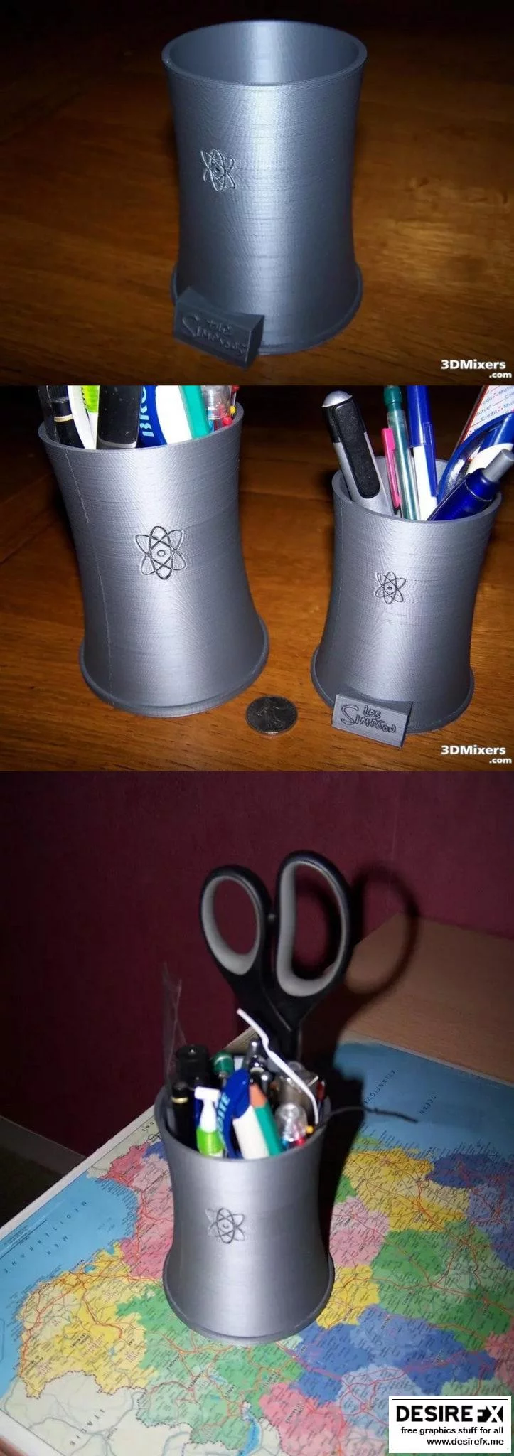 辛普森核电站冷却器 - 3D打印模型|Simpson Nuclear Plant Cooler – Pencil Cup