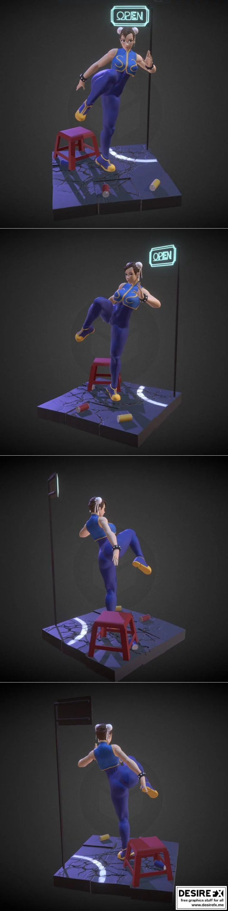 Chun Li 3D打印模型|﻿Chun Li