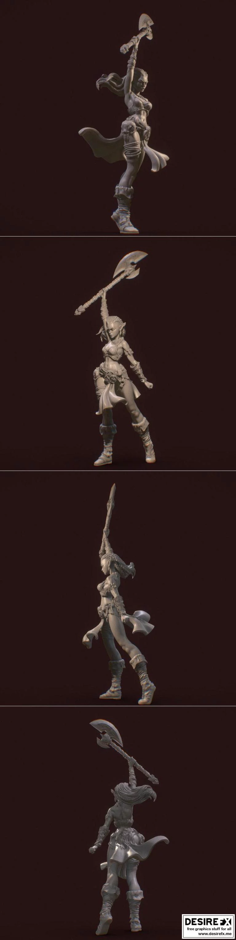 Sia 3D打印模型：elf barbarian|﻿Sia The Elf Barbarian