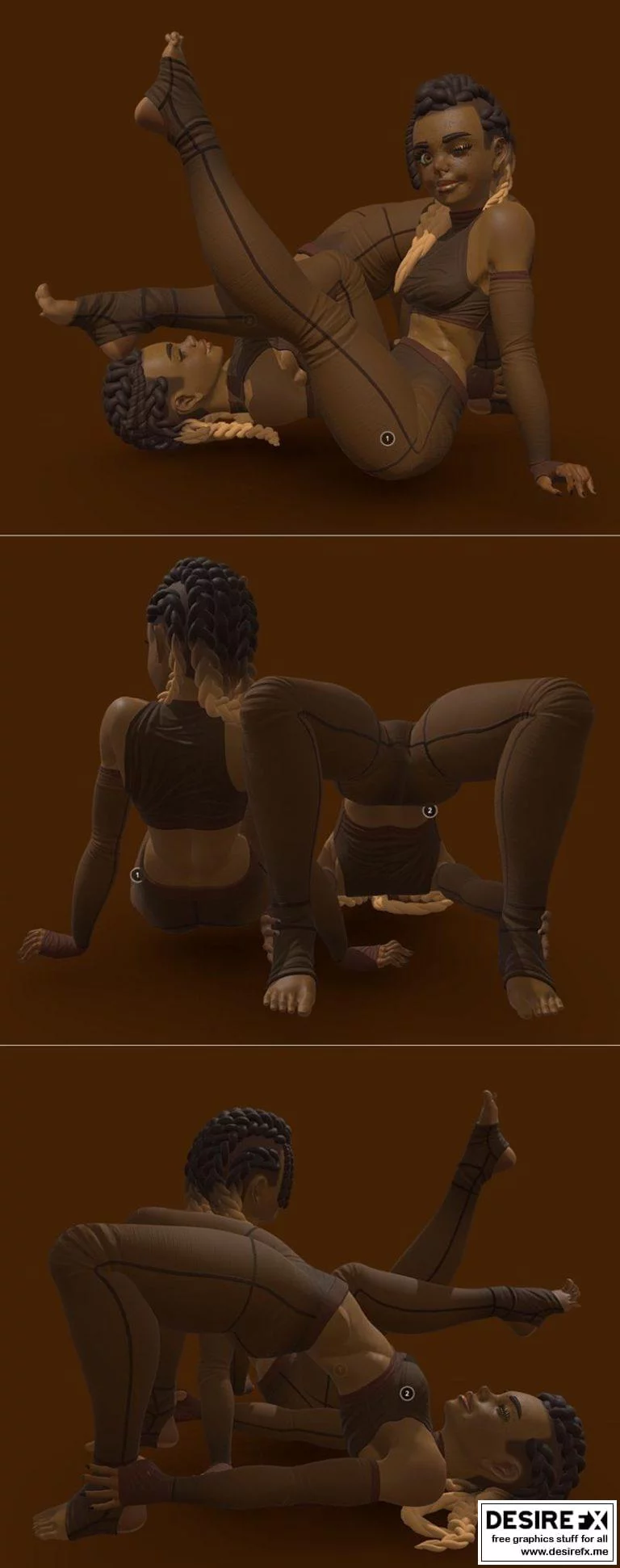 瑜伽少女：《原神》-香菱-3D打印模型|﻿Yoga Girl