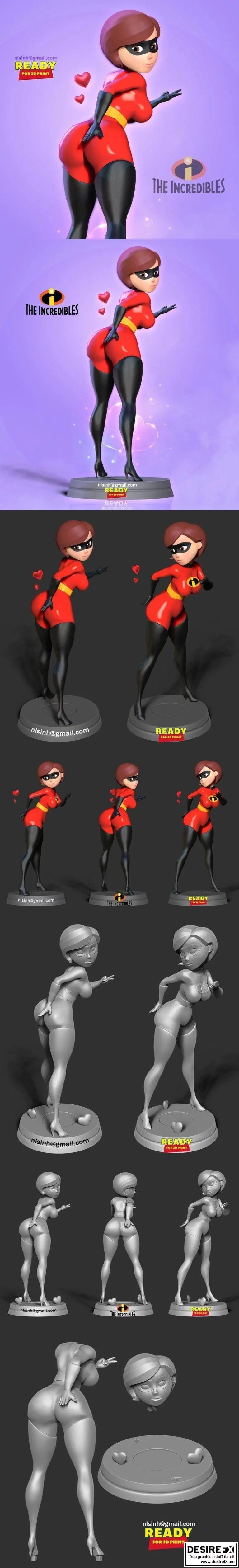 艾丽斯女孩 – 希尔伦·帕尔 3D打印模型|Elastigirl – Helen Parr