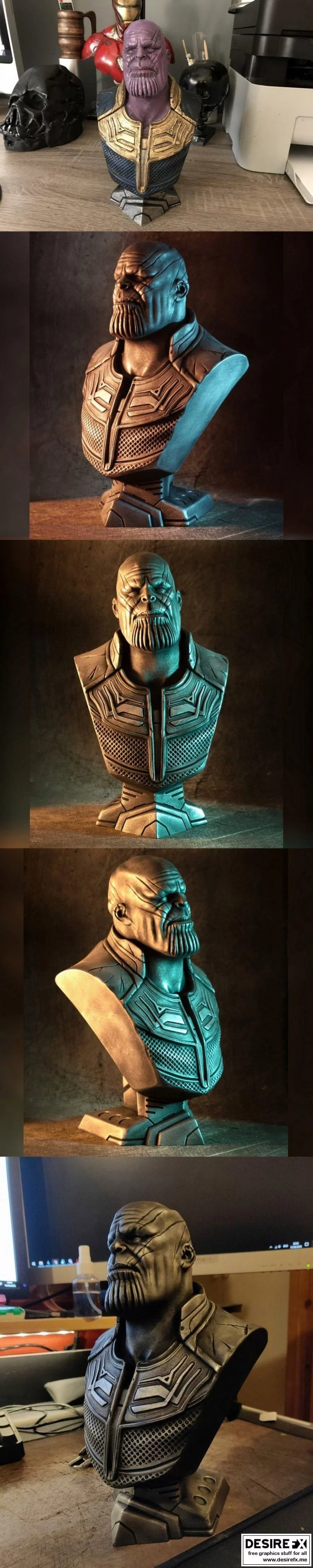 泰坦尼克号模型-反派之王-灭霸3D打印模型|Thanos Bust