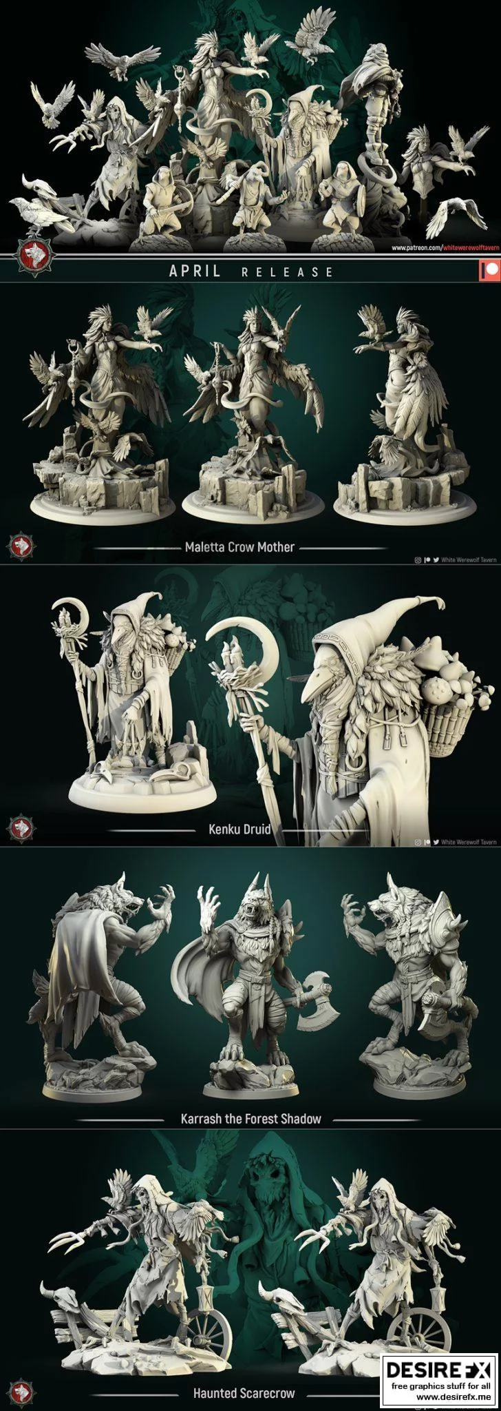 白狼 tavern 3D打印模型|﻿White Werewolf Tavern April 2021