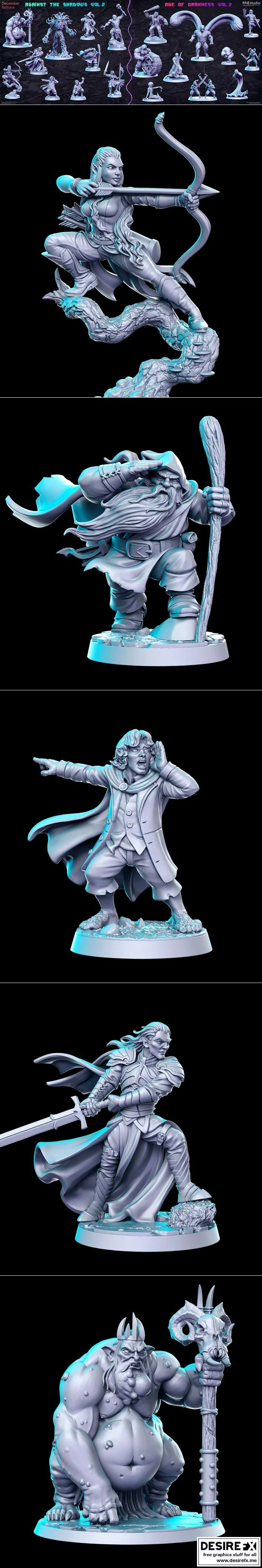 《暗影对决2：黑暗纪元2 3D打印模型集》|﻿Against the Shadows Vol.2 and Age of Darkness Vol.2 December 2021