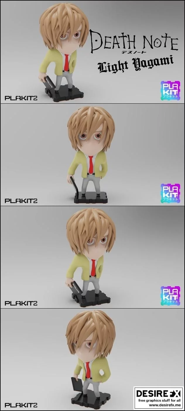 死亡笔记 3D打印模型 Light Yagami|﻿Death Note LIGHT YAGAMI