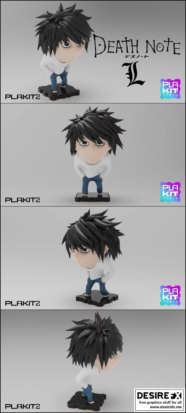 死亡笔记 L 3D打印模型|Death Note ‘L’