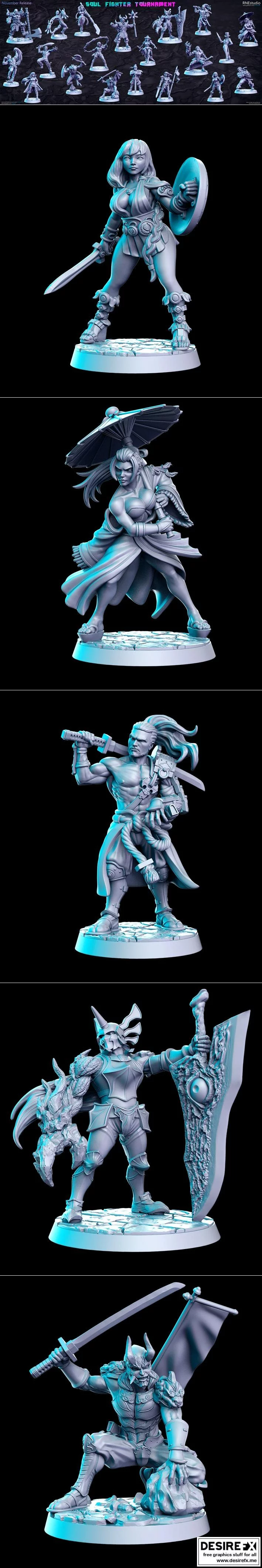 灵魂战士竞技赛 3D打印模型集|RN Estudio Soul Fighter Tournament November 2021