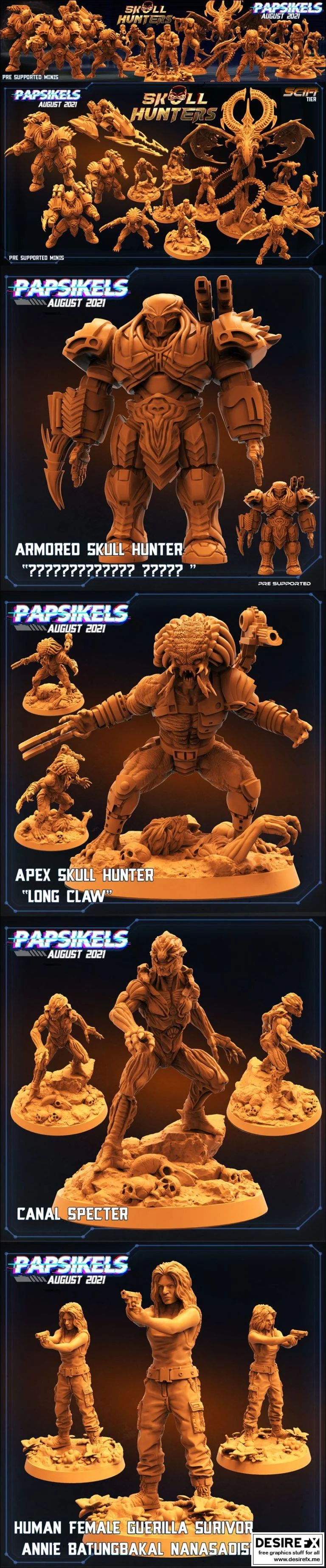 Papsikels 科幻作品 2021 3D打印模型集|Papsikels Scifi – August 2021