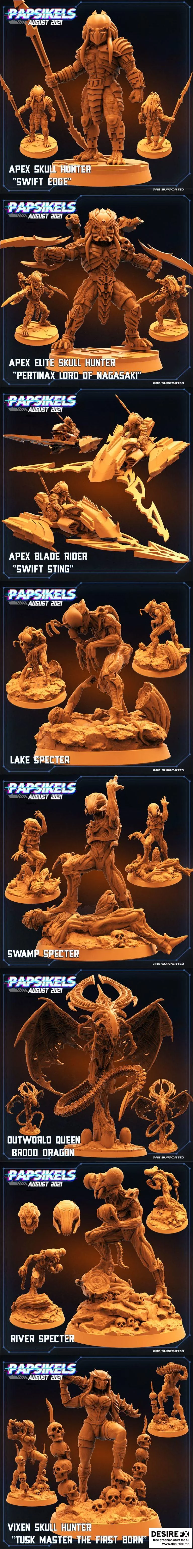 Papsikels 科幻作品 2021 3D打印模型集|Papsikels Scifi – August 2021