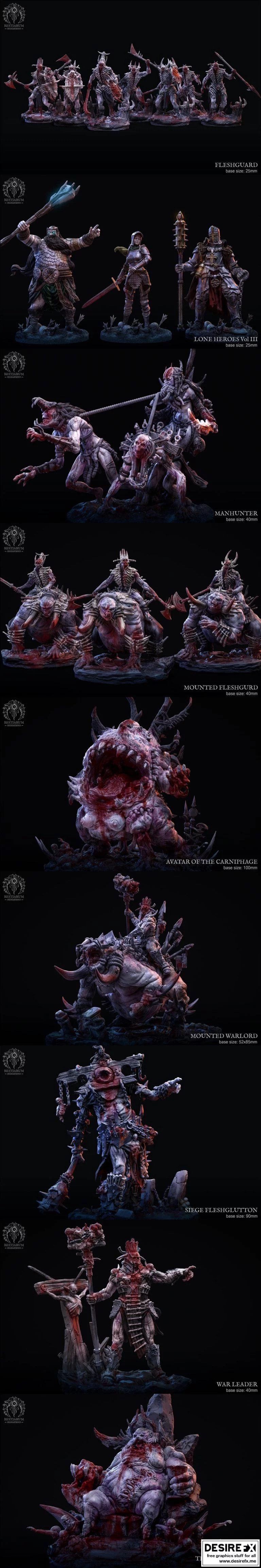 Bestiarum迷你模型——食人族系列第二部（2022年2月）|Bestiarum Miniatures – MAN EATERS Part 2 – February 2022