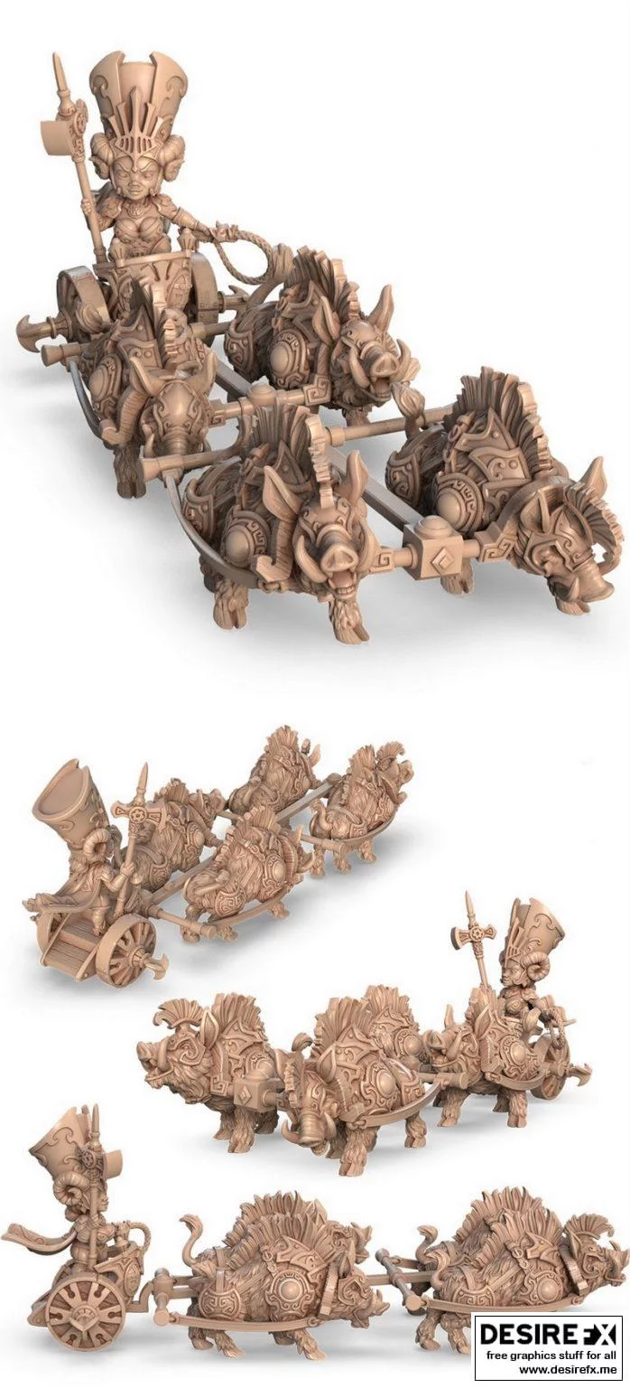 青铜女王Nai的3D打印模型|Lyray-Nai the Bronze Queen