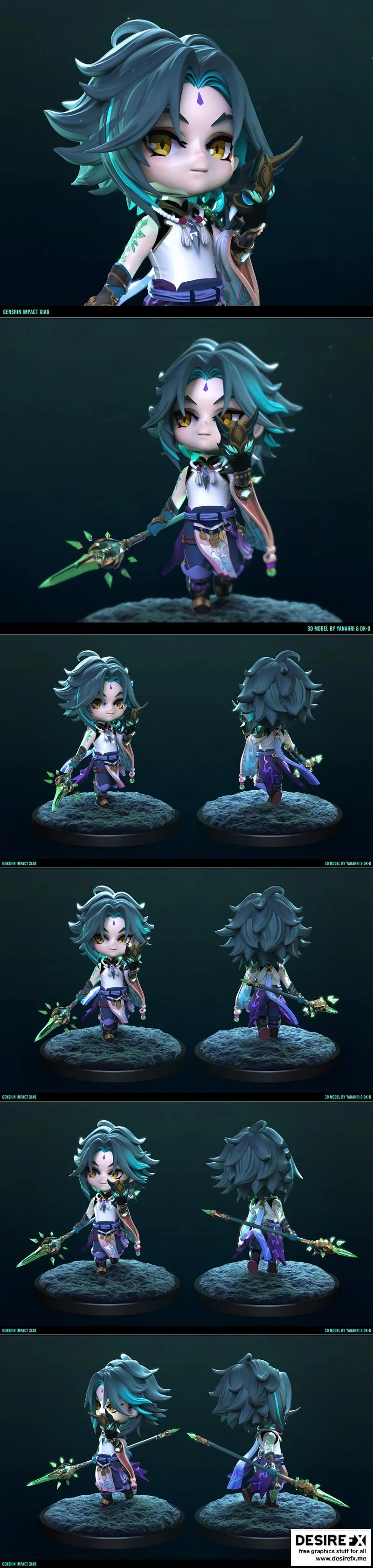 Chibi小动漫角色3D打印模型|Chibi Xiao