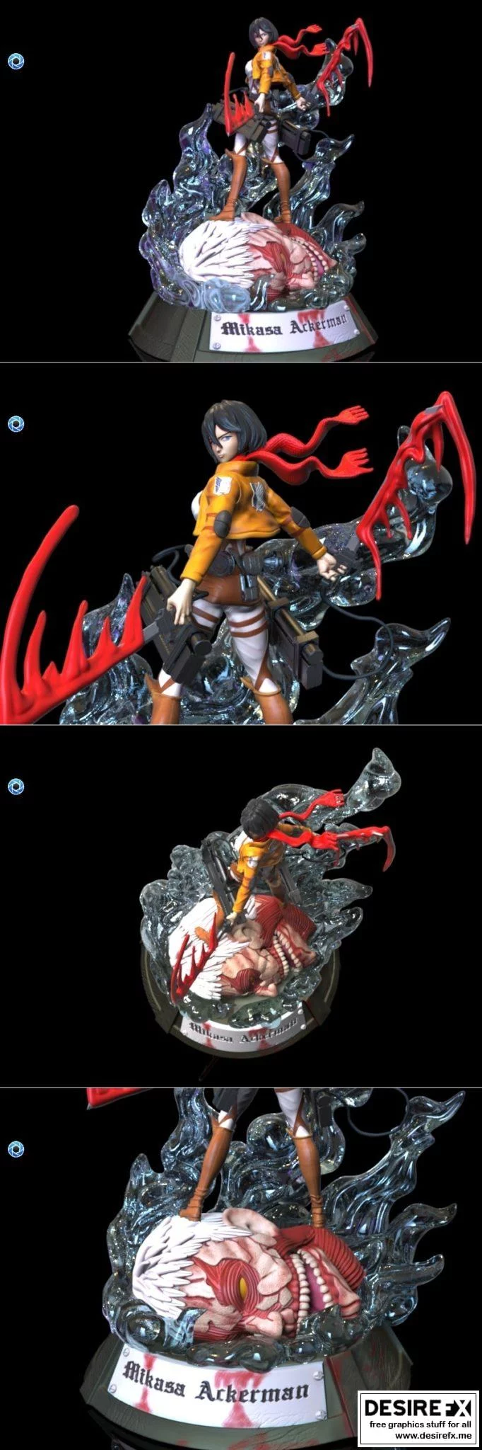 《进击的三笠》3D打印模型|Mikasa Ackerman