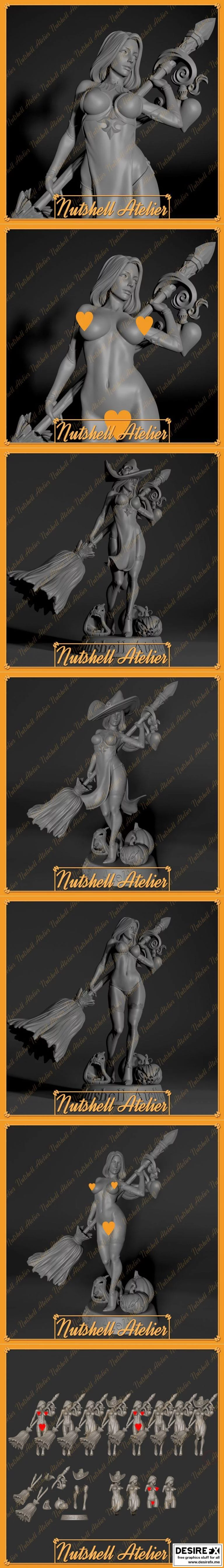 Nutshell Atelier – 女巫01 3D打印模型|Nutshell Atelier – Witch 01 and NSFW
