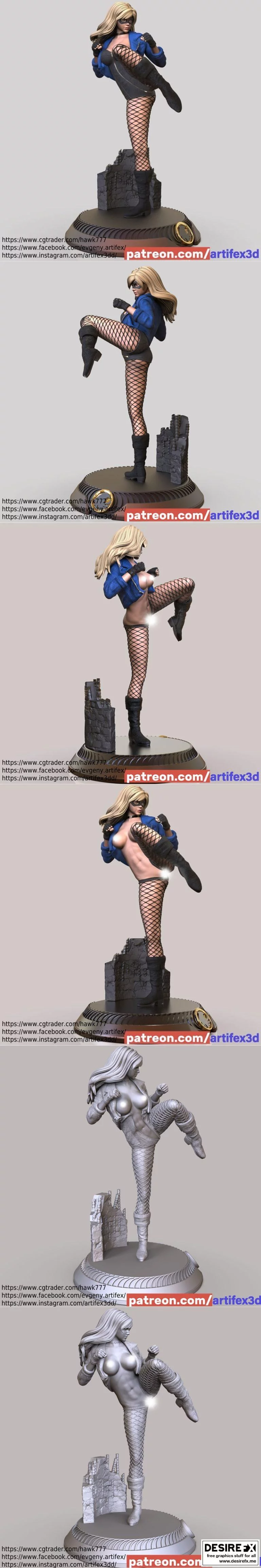 黑寡妇3D打印模型|Black Canary and NSFW