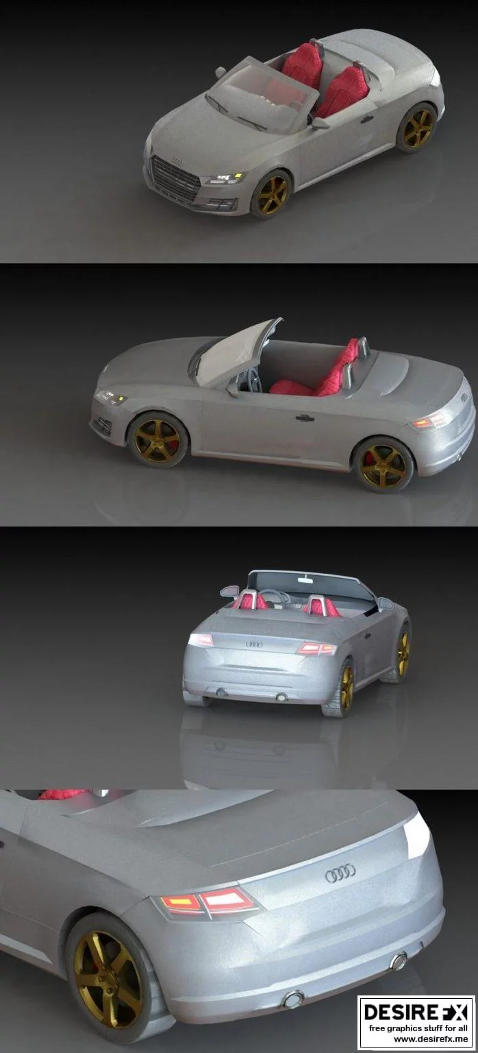 Audi TT Quattro 露天版 3D打印模型|Audi TT Quattro Cabriolet