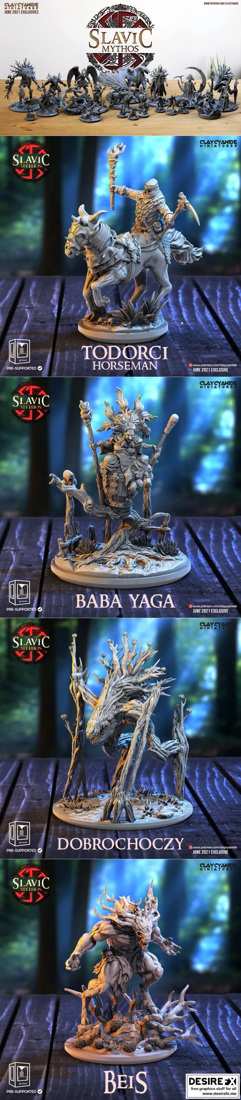 斯拉夫神话迷你模型：克莱因氰化物系列（2021年6月）|Clay Cyanide Miniatures – Slavic Mythos June 2021