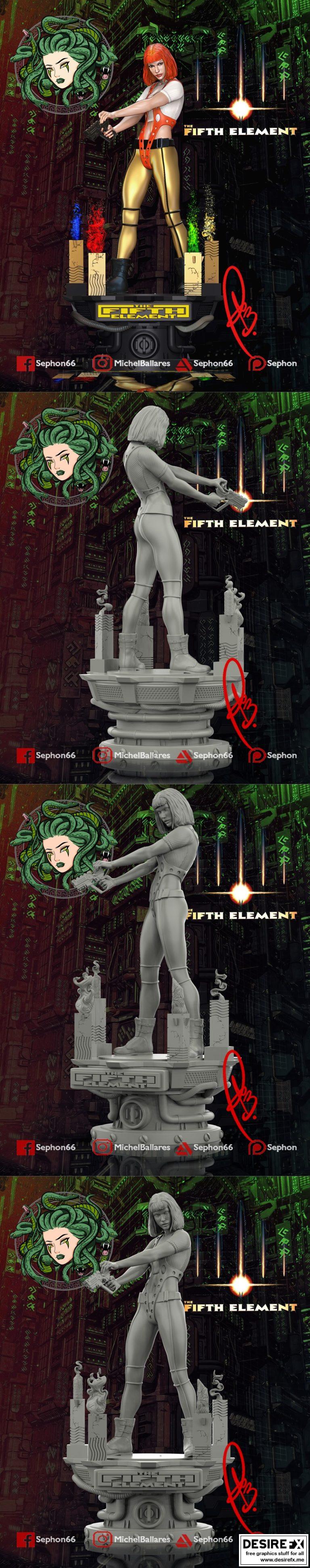 第五元素 丽娄 3D打印模型|Leeloo The Fifth Element