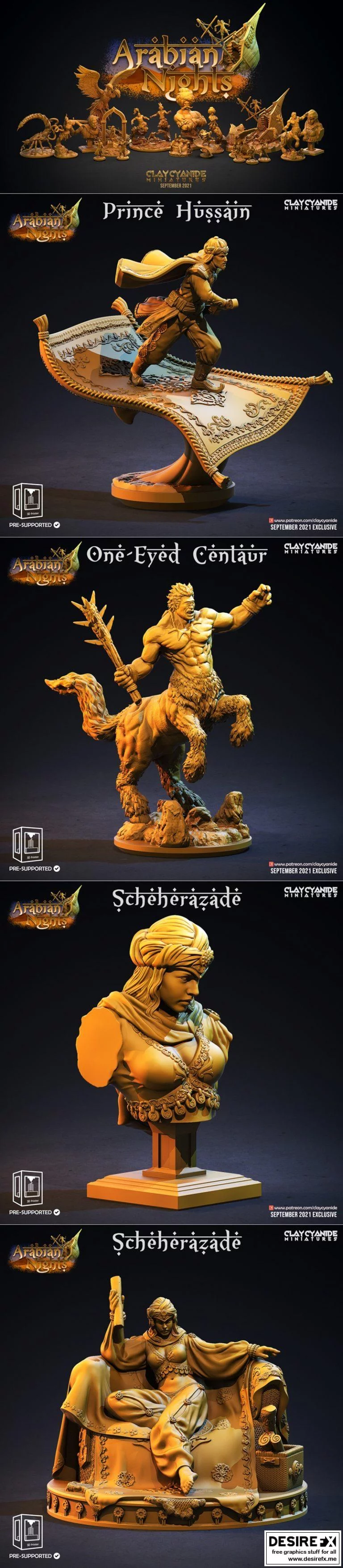 克莱因蓝迷你模型——阿拉伯之夜2021|Clay Cyanide Miniatures – Arabian Nights September 2021