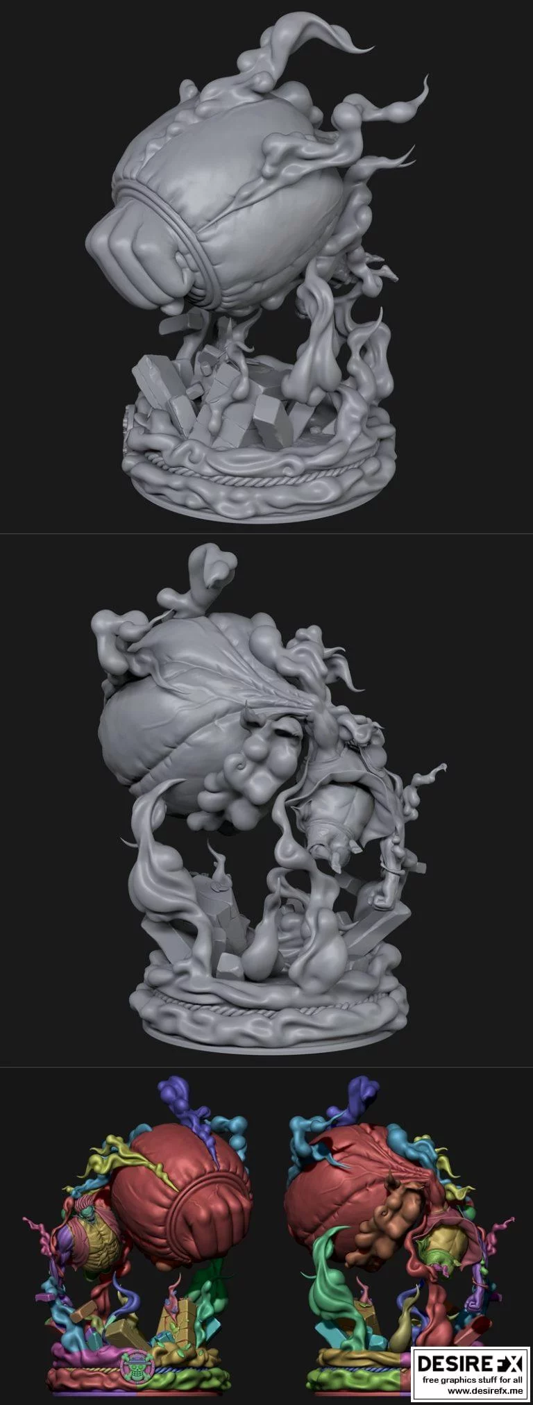 《海贼王 Luffy 装备4 3D打印模型》|One Piece – Luffy Gear 4