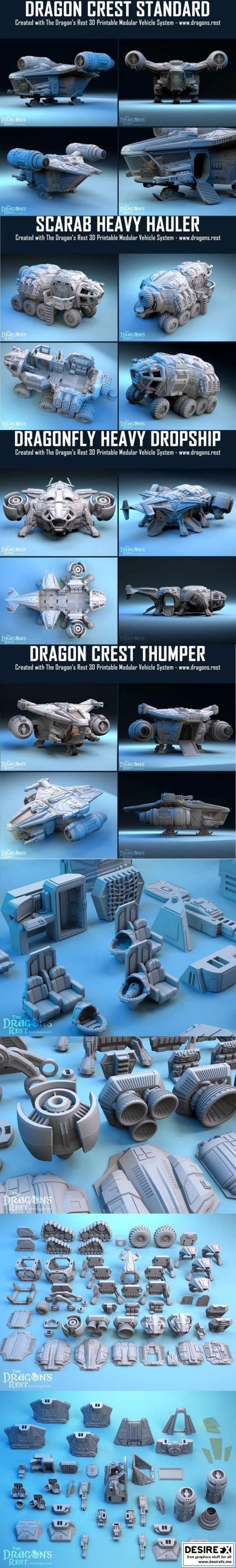 龙之息 outpost 出征者车型 3D打印模型|Dragons Rest – Outpost Origins Vehicle Maker