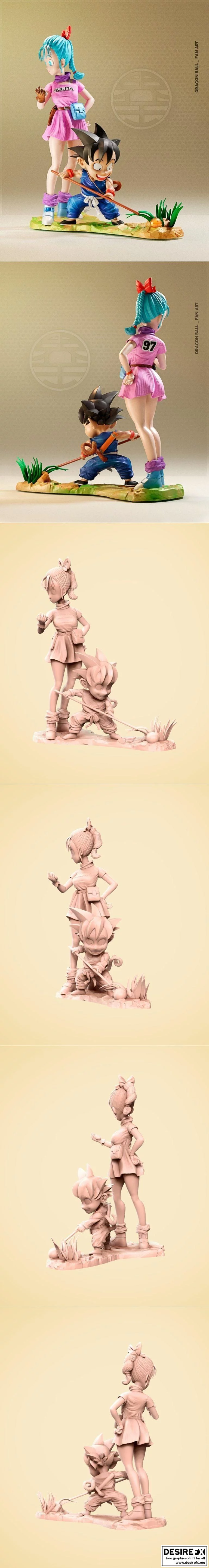 Dragon Ball Statue – Goku and Bulma