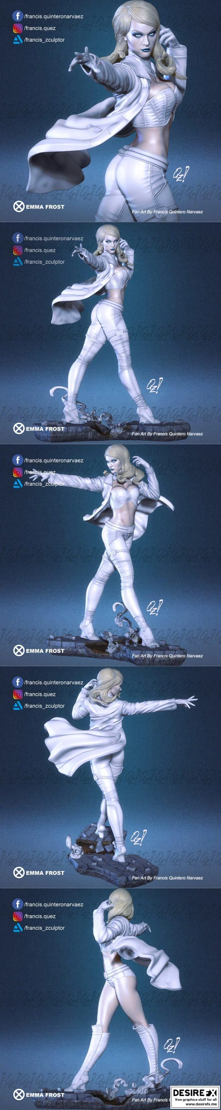 艾玛·弗罗斯特 3D打印模型|Emma Frost – Special Version