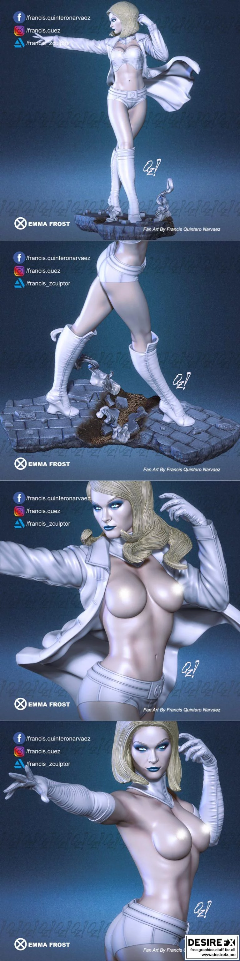 艾玛·弗罗斯特 3D打印模型|Emma Frost – Special Version