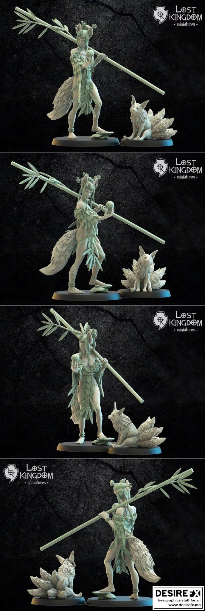 Hanako – 《狐仙巫女》3D打印模型|Hanako – Kitsune Druid