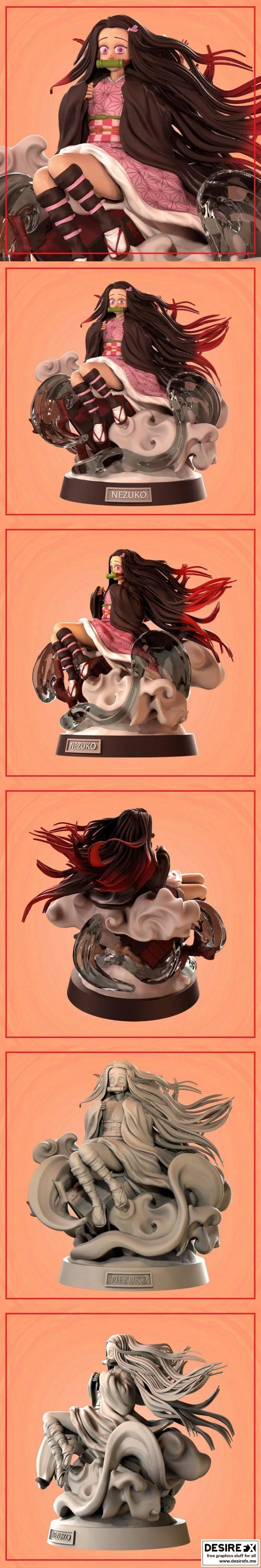 3D打印模型：《鬼灭之刃》聂仲uko|Nezuko