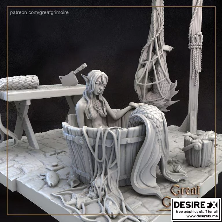 Mermaid-进击的巨人-艾伦·耶格尔 3D打印模型|Mermaid