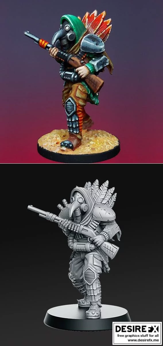 Croweye – 从废土中崛起的3D打印角色模型|Croweye – From Wasteland