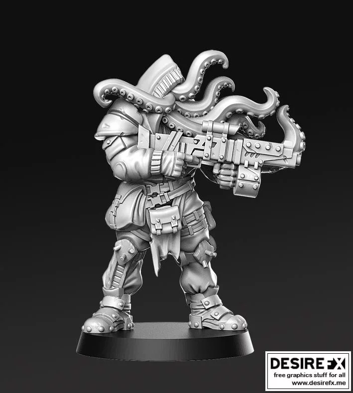 废土风——《Octogrunge》角色3D打印模型|Octogrunge – From Wasteland