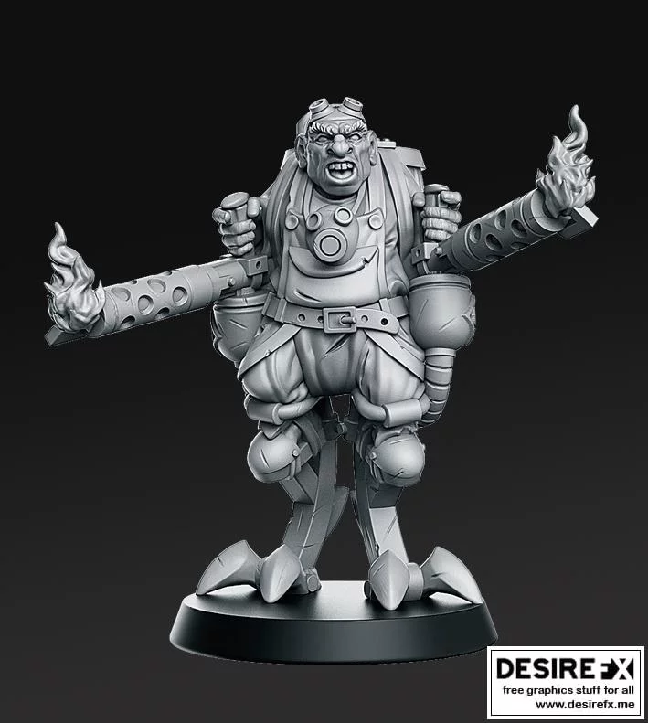 Pyrodwarf – 废土中的熔岩矮人3D打印模型|Pyrodwarf – From Wasteland