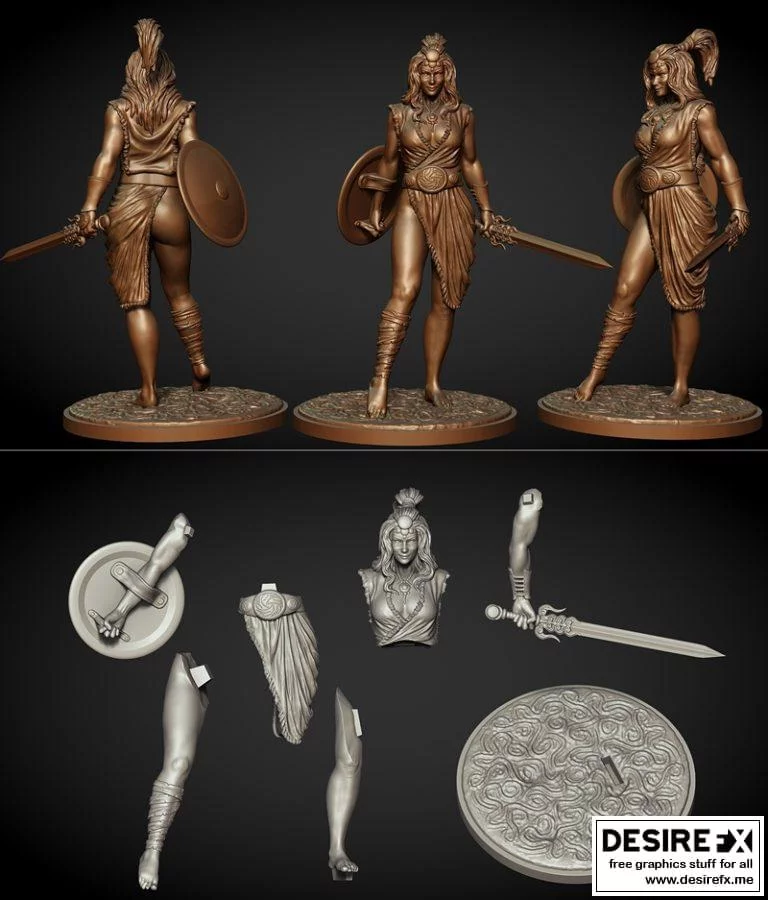 Kyrene – 3D打印战士模型|Kyrene – warrior