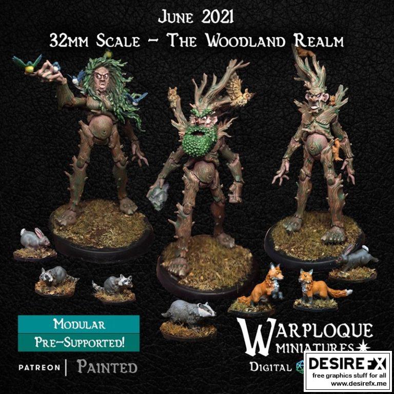 Warploque迷你模型——树灵与小动物|Warploque Miniatures – Treefolk and Critters